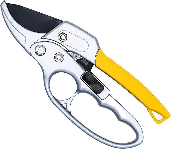 8-Inch Ratchet Pruning Shears for Gardening – Ergonomic Garden Hand Pruner for Easier Cutting