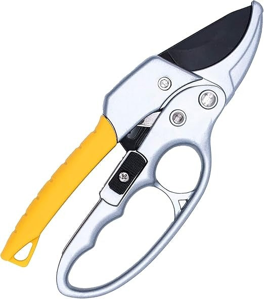 8-Inch Ratchet Pruning Shears for Gardening – Ergonomic Garden Hand Pruner for Easier Cutting