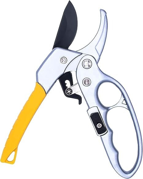 8-Inch Ratchet Pruning Shears for Gardening – Ergonomic Garden Hand Pruner for Easier Cutting